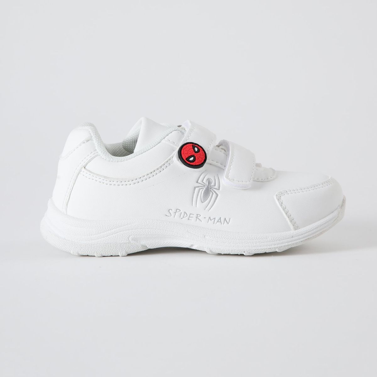 MARVEL - Zapatillas Escolar Niño Spiderman Logo Blanco Marvel