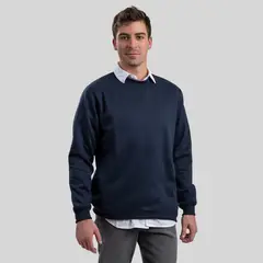 TRAUKO - Poleron Hombre Algodón Azul Crew Navy