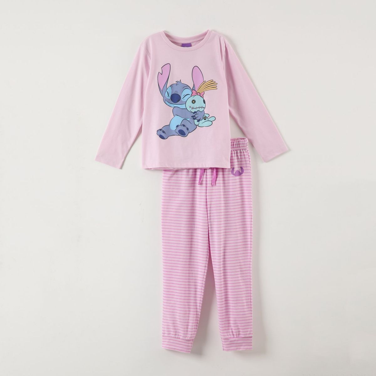DISNEY - Pijama Niña Lilo & Stitch Trapos Rosado Disney