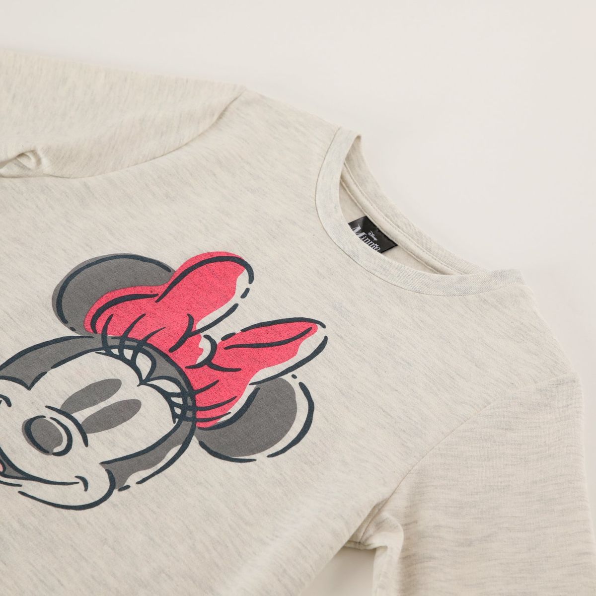DISNEY - Conjunto Pijama Niña Minnie Dibujo Gris Disney