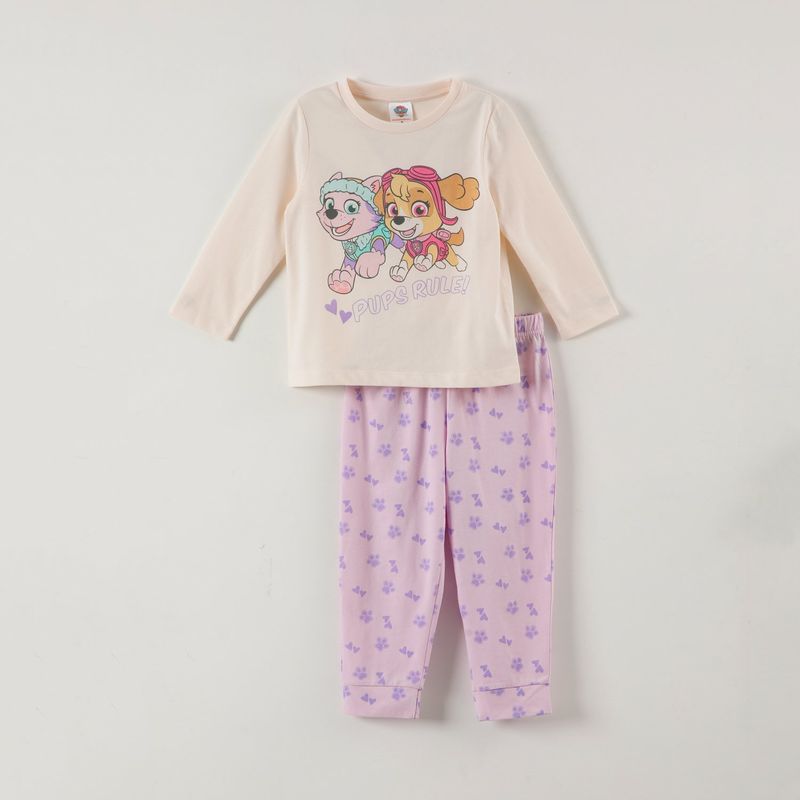 PAW PATROL - Pijama Niña Pups Rule Beige Paw Patrol