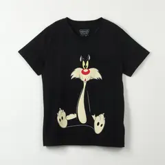 WARNER BROS - Polera Manga Corta Mujer Silvestre Negro Looney Tunes