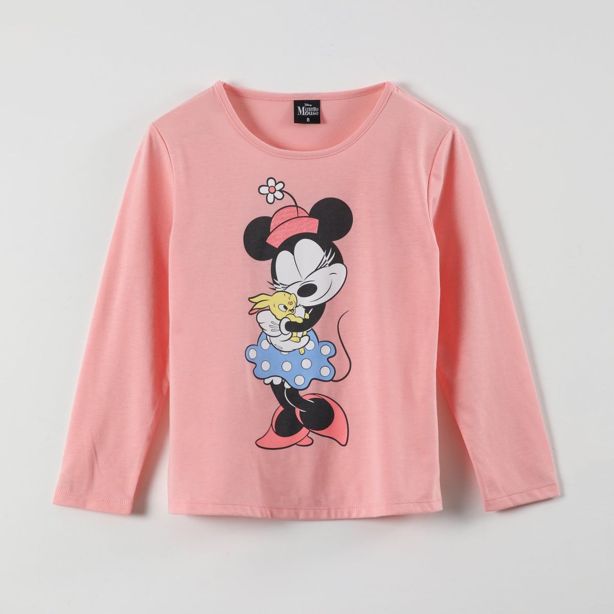 DISNEY - Polera Manga Larga Niña Minnie Bunny Rosado Disney