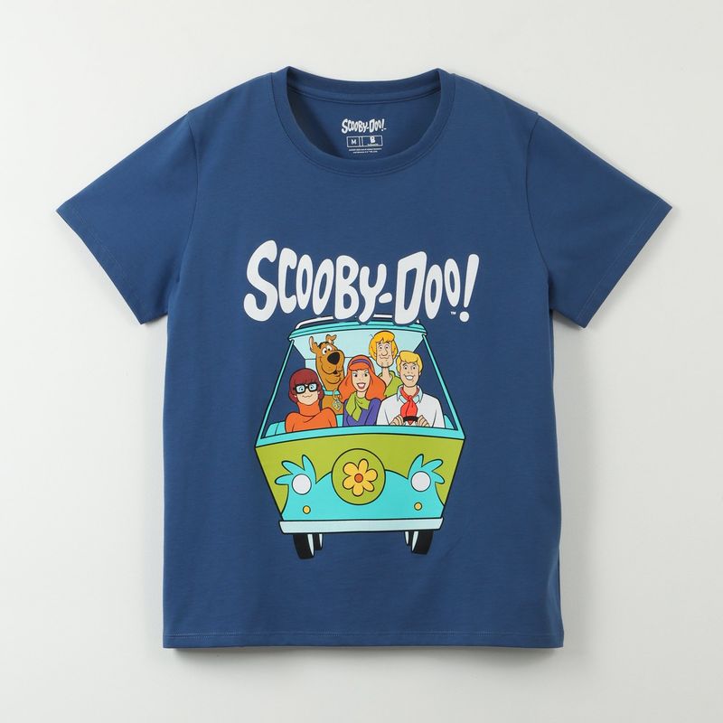 HANNA BARBERA - Polera Manga Corta Mujer Van Azul Hanna Barbera