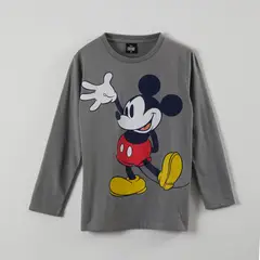 DISNEY - Polera Manga Larga Niño Mickey Classic Pose Gris