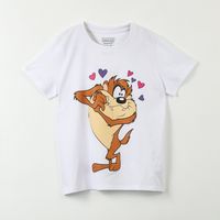 Polera Manga Corta Mujer Taz Love Blanco Looney Tunes