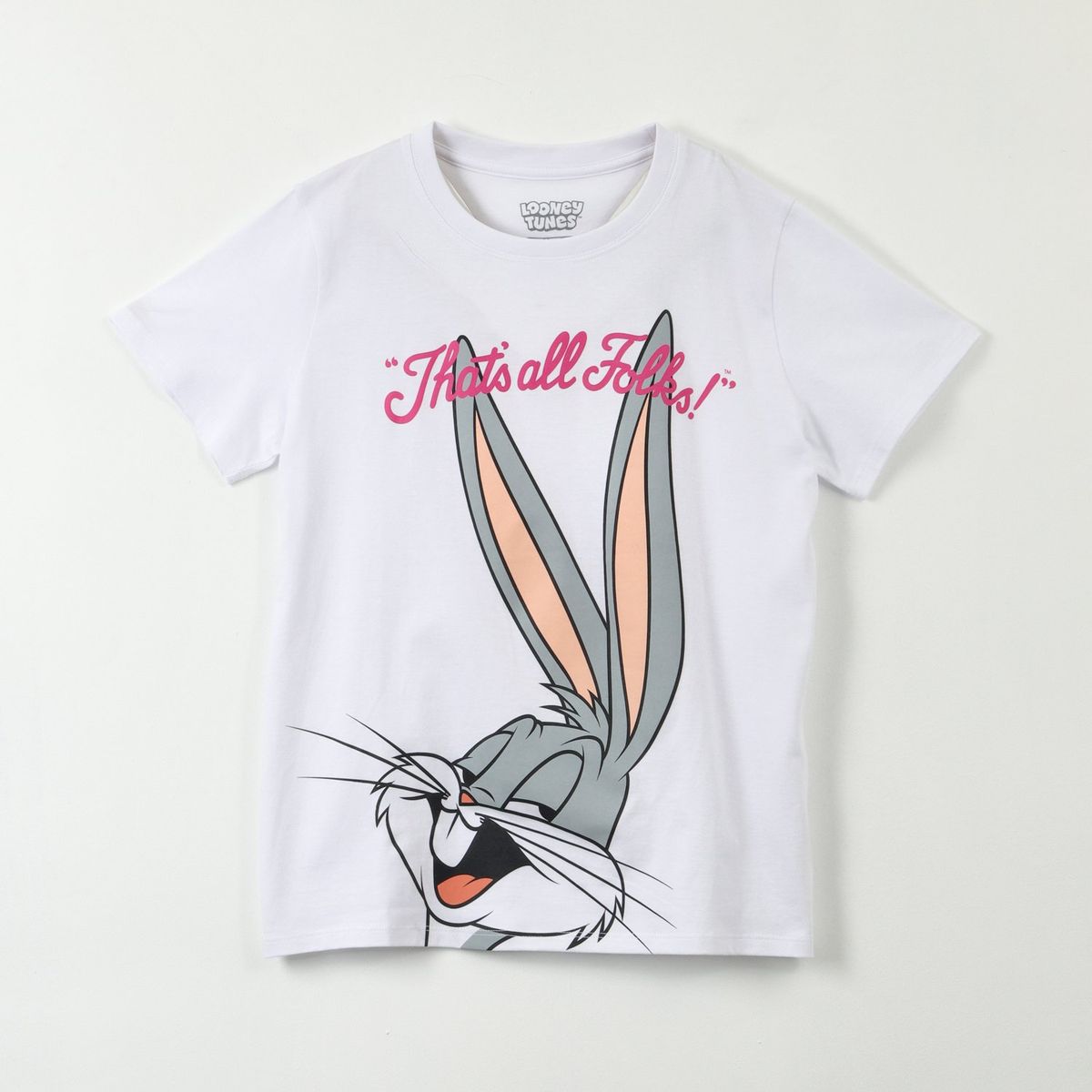 WARNER BROS - Polera Manga Corta Mujer Thats All  Blanco Looney Tunes