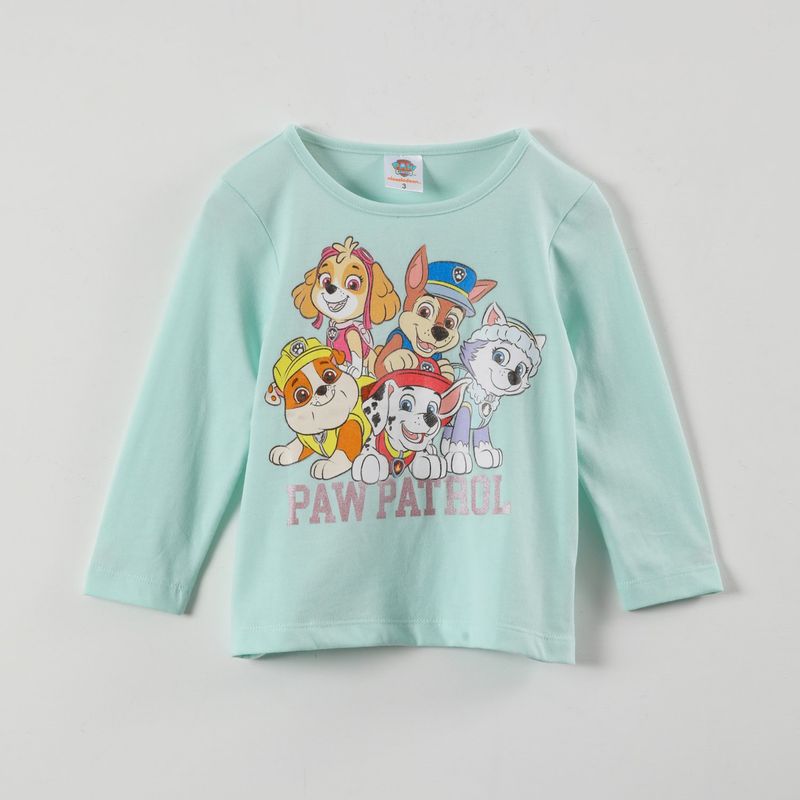 PAW PATROL - Polera Manga Larga Niña La Patrulla Turquesa Paw Patrol