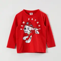 PAW PATROL - Polera Manga Larga Niño Fireman Rojo