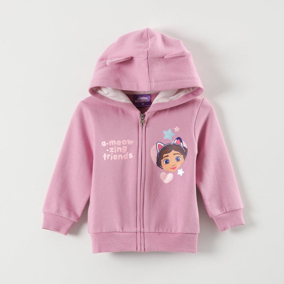 LA CASA DE GABBY - Poleron Niña A-Meow-Zing Rosado Gabby Doll House