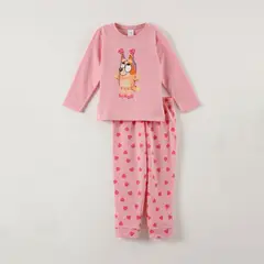 BLUEY - Conjunto Pijama Niña Bingo Rosado