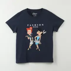 HANNA BARBERA - Polera Manga Corta Mujer Fashion Week Azul