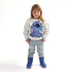 DISNEY - Polerón Oficial Stitch Estampado - Niños 2-8 Años