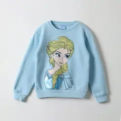 DISNEY - Poleron Niña Frozen Dibujo Celeste