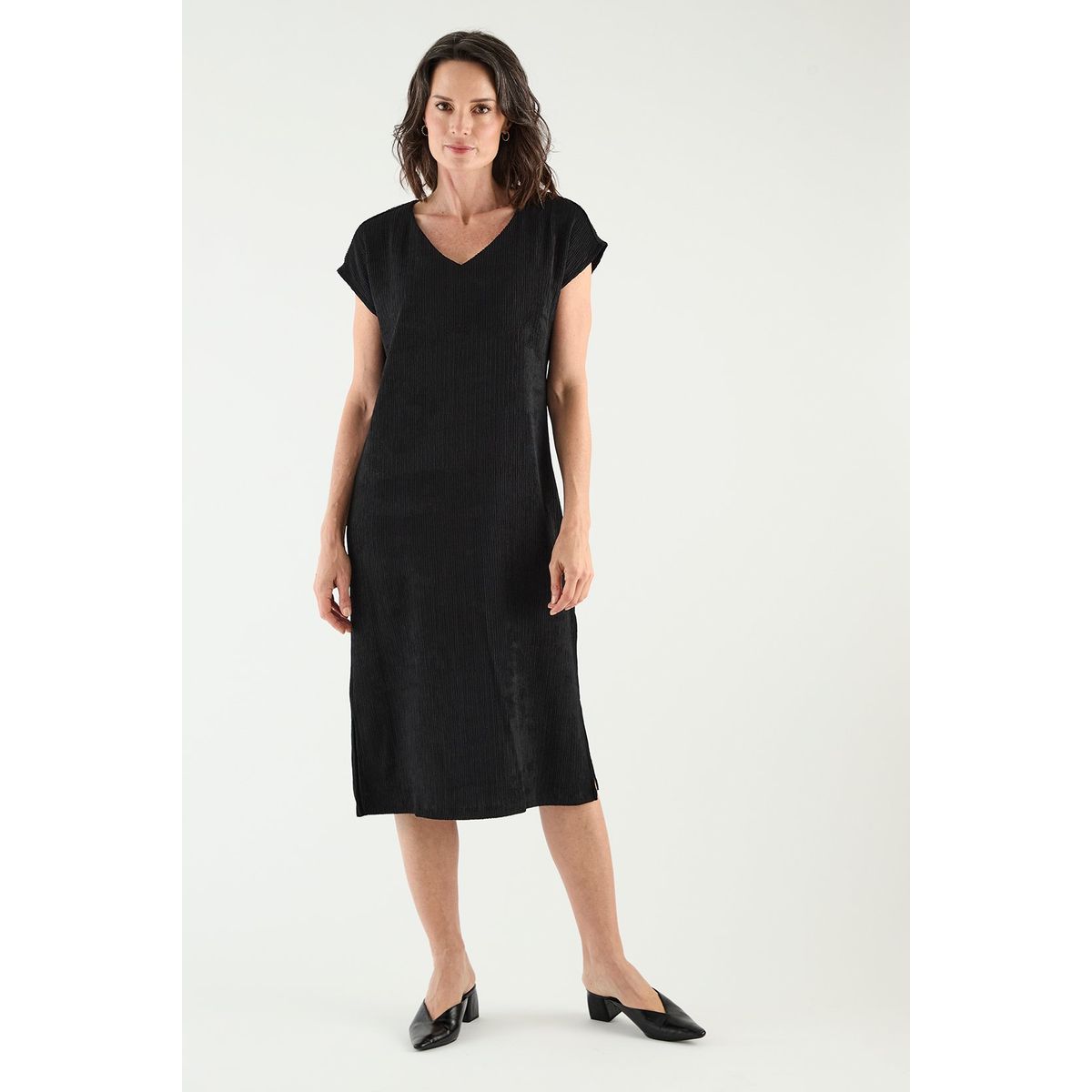 MA GRIFFE - Vestido Largo Negro Mujer Magriffe