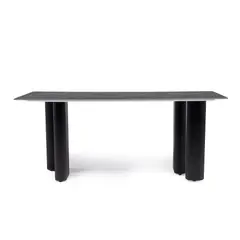 THE POPULAR DESIGN - MESA COMEDOR OBLO NEGRA