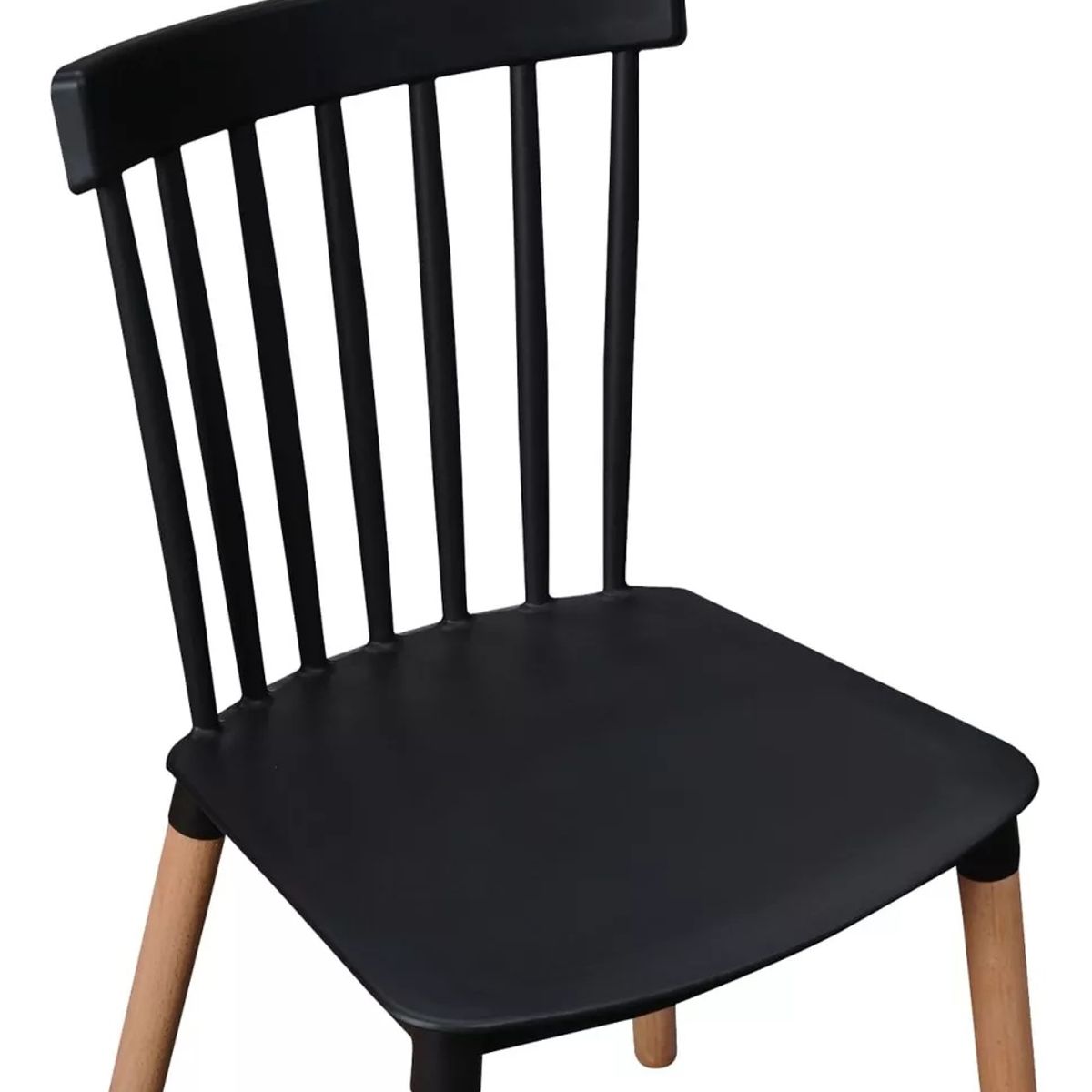 TODODESCUENTO - Pack 4 Sillas Windsor Comedor, Terraza, Restaurant- Negro