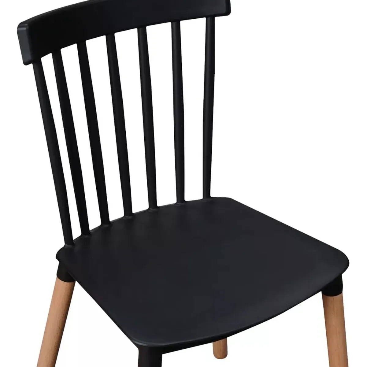 TODODESCUENTO - Pack 6 Sillas Windsor Comedor, Terraza, Restaurant- Negro