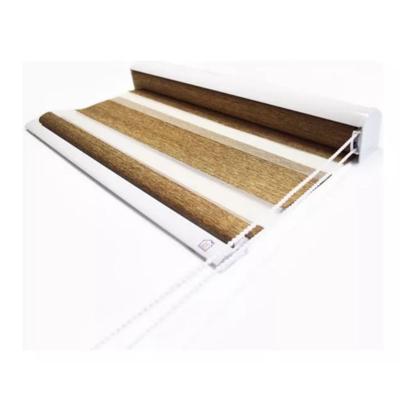 TODODESCUENTO - Cortina Roller Zebra Blackout 240x240cm - Café
