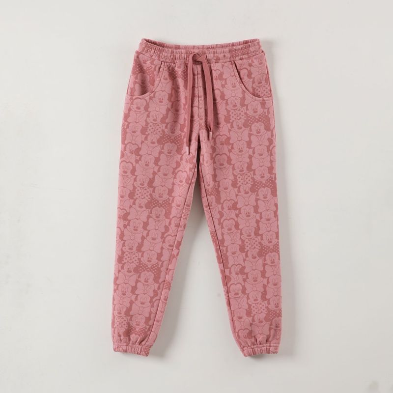 DISNEY - Pantalon De Buzo Niña Minnie Faces Rosado Disney