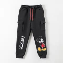 DISNEY - Pantalon De Buzo Niño Mickey Cargo Negro