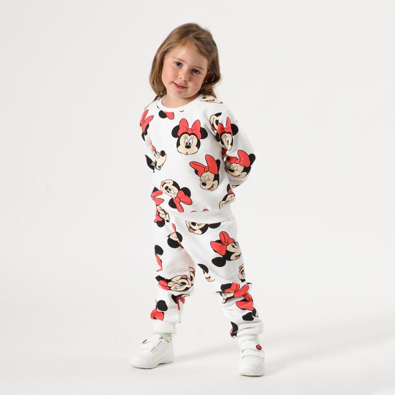 DISNEY - Buzo Niña Minnie Full Print Rosado Disney