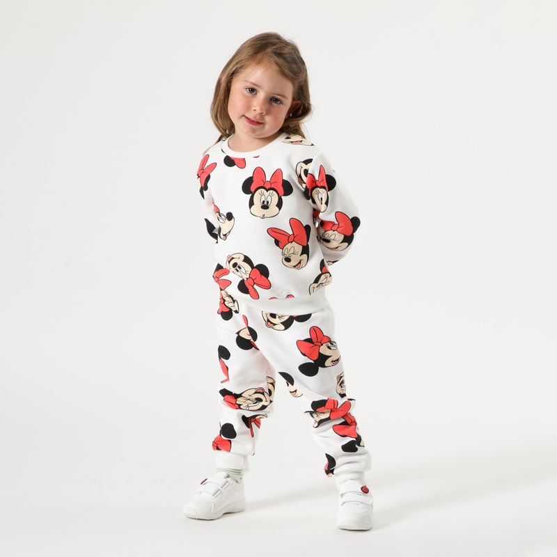 DISNEY - Buzo Niña Minnie Full Print Rosado Disney