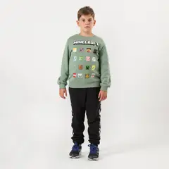 MINECRAFT - Buzo Niño Cuadros Verde