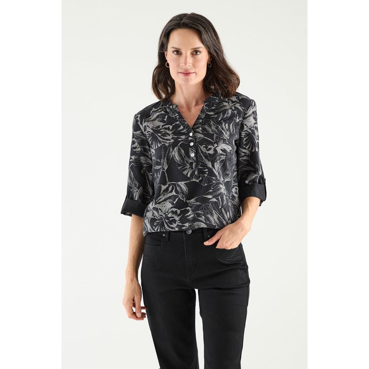 MA GRIFFE - Blusa Manga Larga Negro Mujer Magriffe