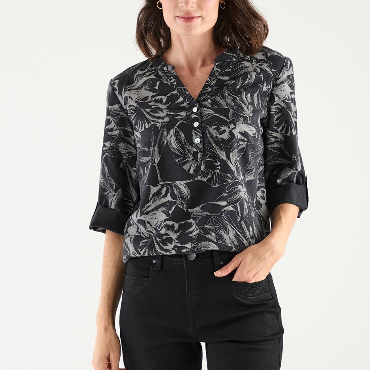 MA GRIFFE - Blusa Manga Larga Negro Mujer Magriffe