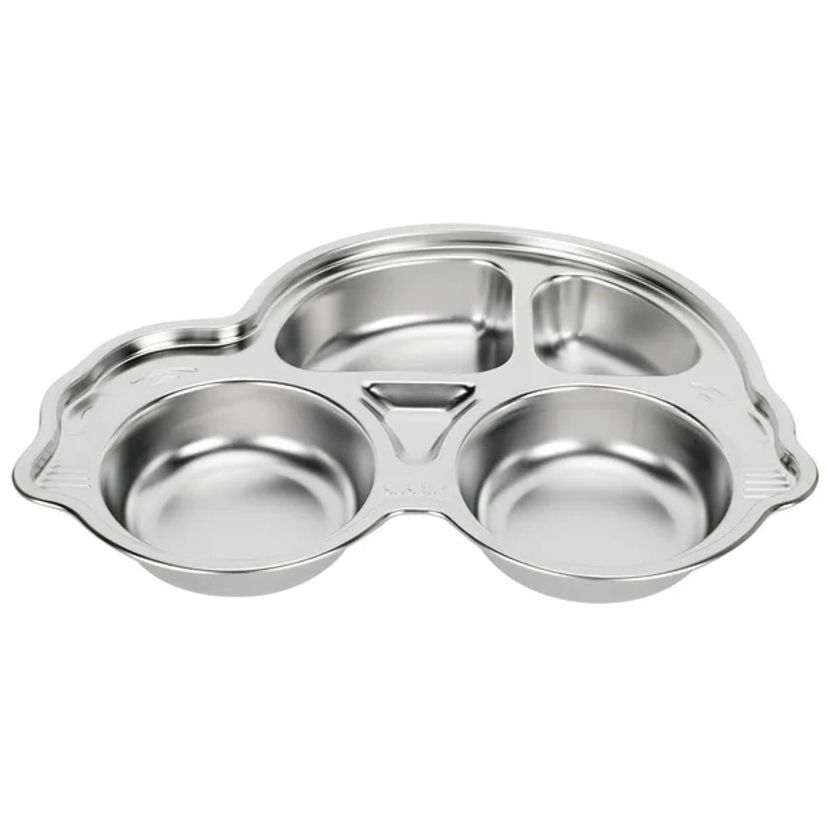 GENERICO - Bandeja de Acero Inoxidable forma de Auto Para Niños