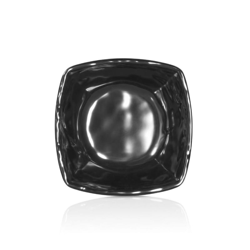 GENERICO - SET DE 6 BOWLS DE MELAMINA CUADRADO NEGRA 125 X 125 CM LIN