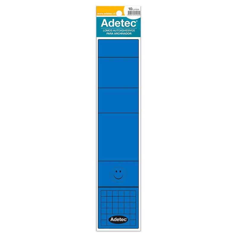 ADETEC - Lomo Archivador Oficio Ancho Color Azul 10uni Adetec
