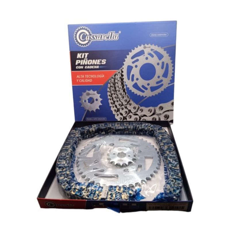 GENERICO - KIT TRANSMISION GZ150 DORADA MARCA CASSARELLA
