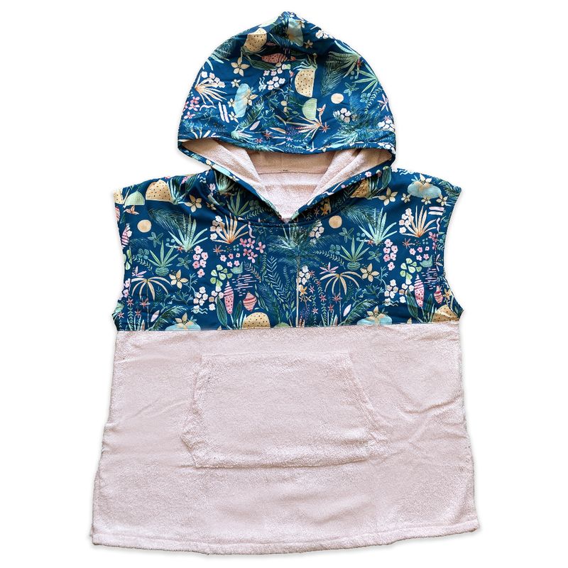 LITTLE BEE - Poncho toalla algodón Tropical