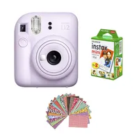 SET CÁMARA INSTAX MINI 12 + 20 PELÍCULAS + MARCOS ADHESIVOS