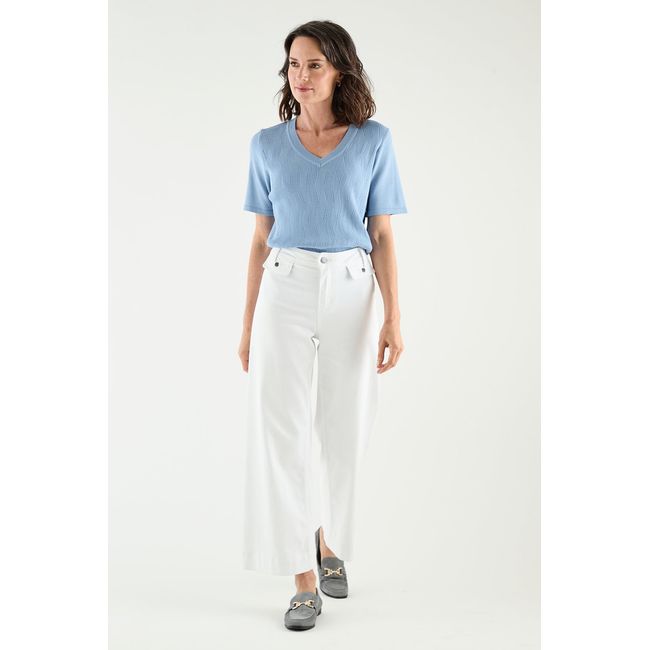 MA GRIFFE - Jeans Wide Crudo Mujer Magriffe