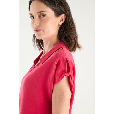 Imagen 2 del producto Blusa Manga Corta Fucsia Mujer Magriffe