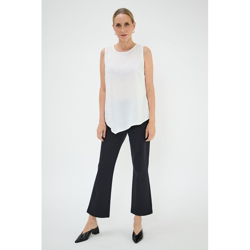 MA GRIFFE - Blusa Sin Mangas Crudo Mujer Magriffe