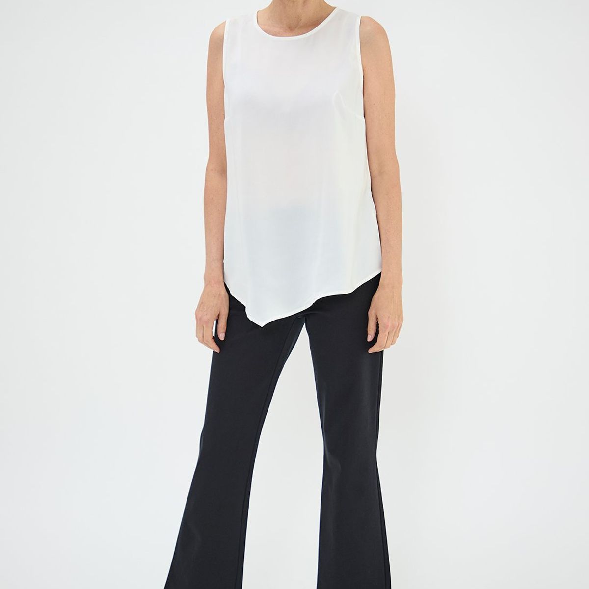 MA GRIFFE - Blusa Sin Mangas Crudo Mujer Magriffe