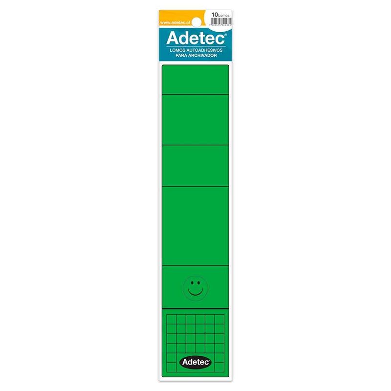 ADETEC - Lomo Archivador Oficio Ancho Color Verde Claro 10uni Adetec