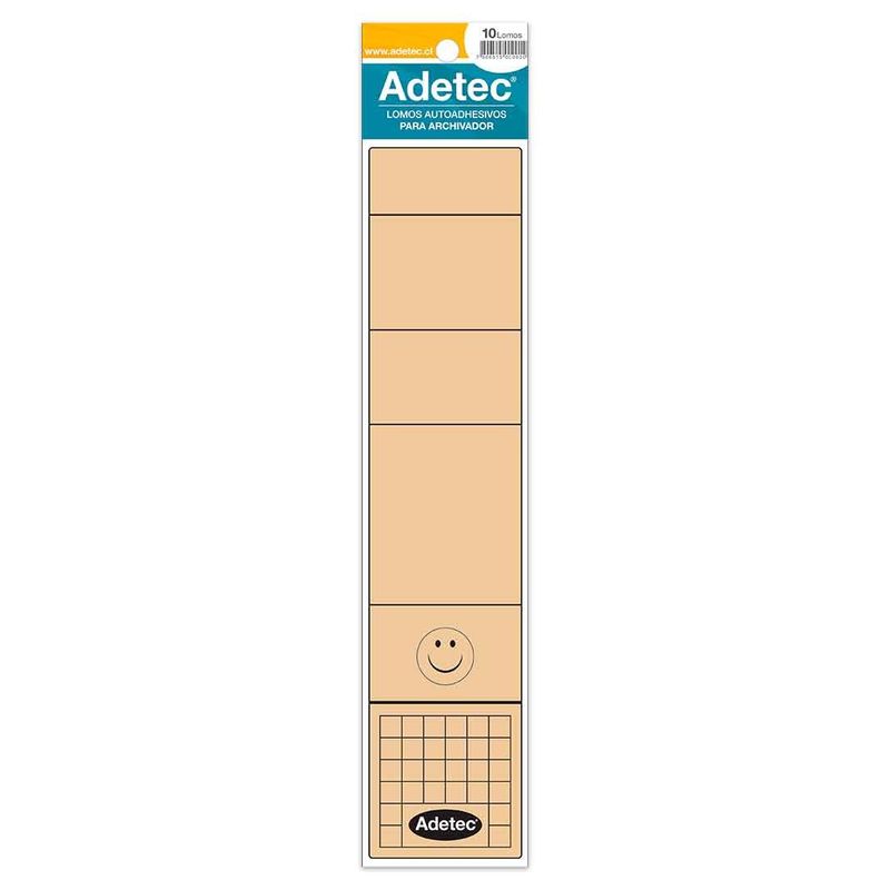 ADETEC - Lomo Archivador Oficio Ancho Color Beige 10uni Adetec