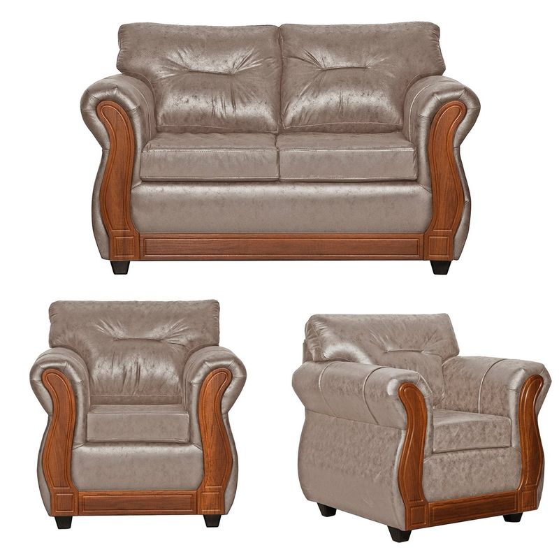 GENERICO - Juego de Living 2 1 1 Toronto Beige