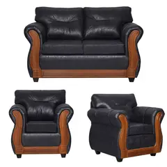 BLACK FACTORY - Juego de Living 2 1 1 Toronto Negro