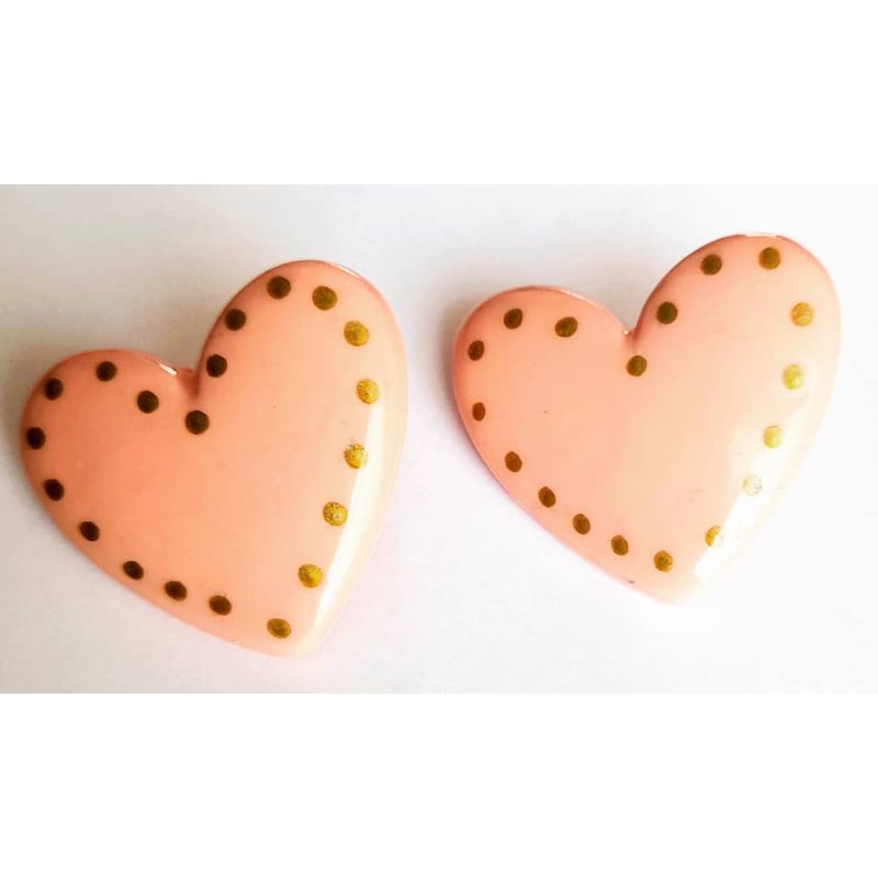 CATHALIFAUDJOYAS - aros corazon resina CathalifaudJoyas