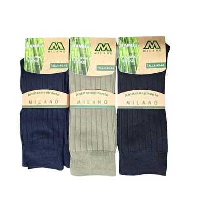 Imagen 2 del producto 6 Pares Calcetines De Vestir Para Hombre Con Fibra De Bambu