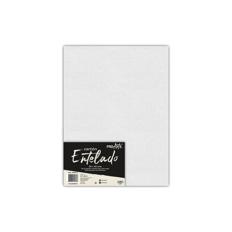 PROARTE - CARTON ENTELADO 280 GRS 30X40 CM PROARTE