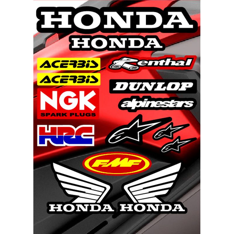 GENERICO - Kit de stickers Honda para motocicleta