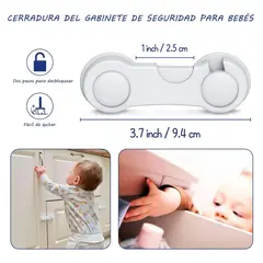 GENERICO - Cerradura Proteccion De Cajones Bebe Trabapuertas Seguridad