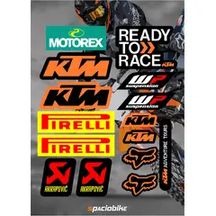 GENERICO - Kit de stickers KTM para motocicleta